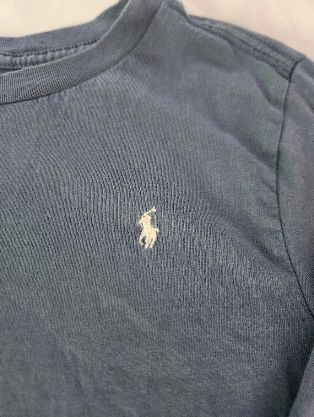 Ralph Lauren Long-Sleeve Crew Tee in Slate Blue
